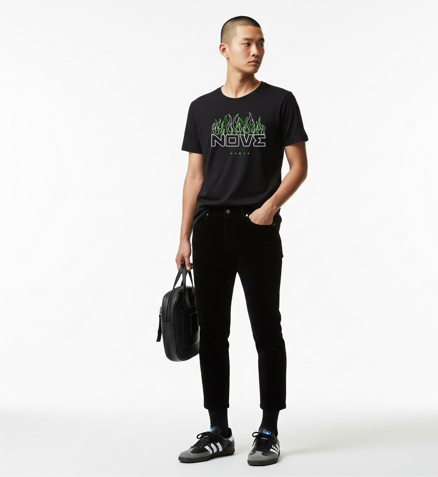 T-SHIRT BURN GREEN