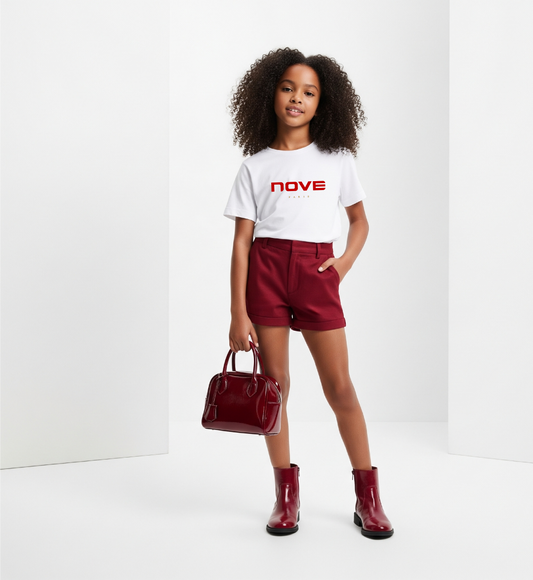 T-SHIRT CLASSE 9 KIDS BLANC ROUGE