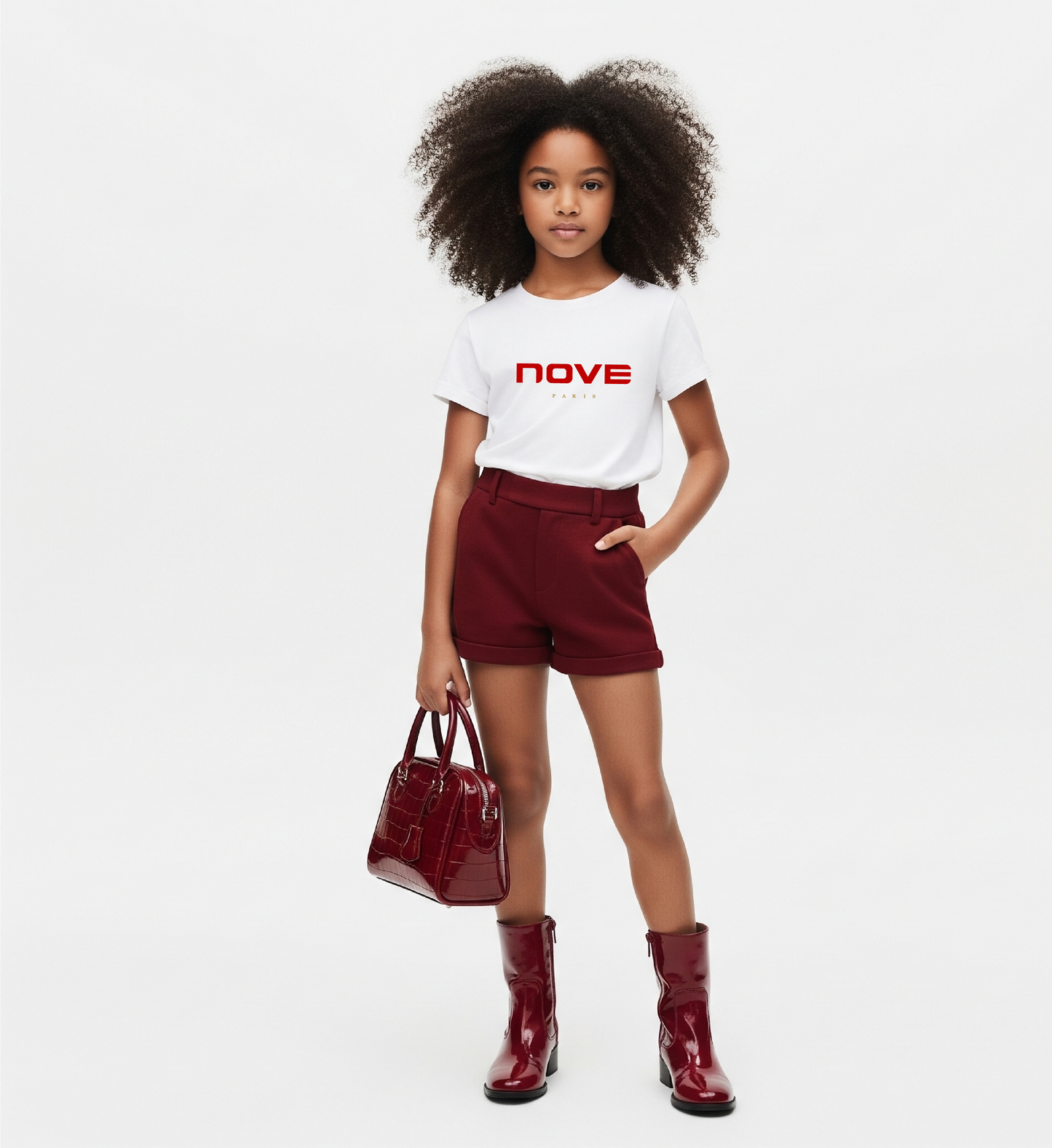 T-SHIRT CLASSE 9 KIDS BLANC ROUGE