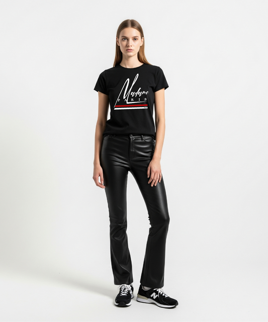 T-SHIRT MADAME PARIS NOIR