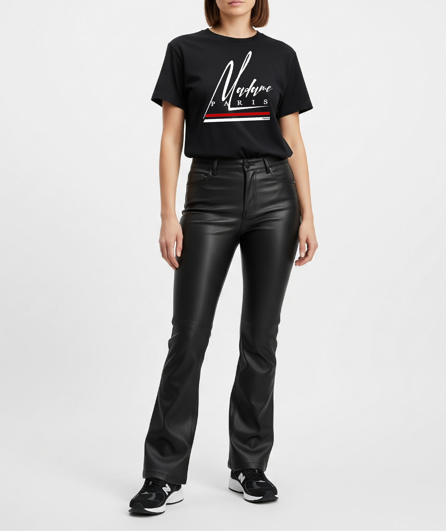 T-SHIRT MADAME PARIS NOIR